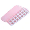 21 cellules Silicone Ice Cube Moule Coeur Forme Plateau Ménage Boîte En Plastique avec Couvercle Cuisine Bar Accessoires 220624