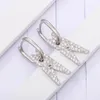 Hoop Huggie Geometrische Quadrat Koreanische Ohrringe Frauen Luxus Hochzeit CZ Schmuck Gold Silber Farbe Ungewöhnliche Braut GeschenkHoop2738