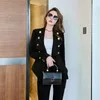 B158 Abiti da donna Blazer slimfit Moda 2022 Luxury queen party Collezione primaverile Texture Pattern Giacca formale Elegant Women Wear Blazer Cocktail