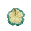 50pcs/lot Gold Tone Hawaiian Hibiscus Rosa-sinensis Flower Brooches For Women Enamel Rhinestone Crystal Flower Pin Brooch