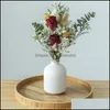 装飾的な花の花輪お祝いパーティー用品ホームガーデン本物の自然な乾燥花の花束ローズパンパス草ジプソフィラ植物デコラ
