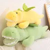 7090110cm Kawaii Liggende dinosaurus pluche speelgoed schattige dinosaurus met vleugels gevulde zachte sofa rugkussen voor ldren jongens geschenken j220729