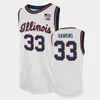 Xflsp College Custom Illinois Fighting Illini Basketball Jersey Ayo Dosunmu Giorgi Bezhanishvili Adam millre Kofi Cockburn 1 Trent Frazier 5 Andre