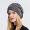 Bonnet / bouchons de crâne en tricot baggy bonnet de bonnet d'hiver