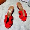 2022 kolor luksusowy projektant sandały plaża klasyczne niskie obcasy kobiety Summer lady prawdziwej skóry Hotel Party modne sandały slajdy buty rozmiar 34-40