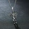 Подвесные ожерелья модная винтажная труба ожерелье для мужчин Женщины из нержавеющей стали с длинной цепью мужская рок -группа ювелирные изделия подарки