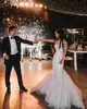 Elegante sweetheart zeemeermin trouwjurk kant applicaties illusie mouwloze bruidsjurken de soiree Turkse couture op maat gemaakt