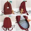 Backpack Retro Women Fashion High School College Students Book Bag Simple Corduroy Female s Large Capacity Bags Rucksack 220628