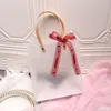 Sacchetto regalo in PVC Confezione regalo trasparente con manici Nastro riutilizzabile Sacchetti di plastica smerigliata bianca per boutique Forniture per feste di compleanno MJ0480