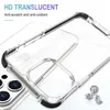 Étuis de téléphone anti-chute aux quatre coins pour iPhone 13 12 Mini 11 Pro XS Max XR Samsung S22 Ultra Plus Soft TPU Clear Acrylic Multiple Protection Antichoc Mobile Cover