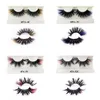 Valse Wimpers Mix Kleur 25mm Mink Wimpers Ombre Kleurrijke Bulk Dramatische Pluizige Partij Gekleurd Voor Cosplay