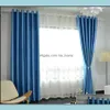 Striped Voile Sheer Gardiner för köket Vardagsrum Sovrum Modern TLE Fönster Drapes Drop Leverans 2021 Gardin Hem Deco El Tillbehör