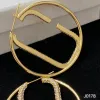 Women Designer Hoop Diamonds Earrings Fashion Gold Hoops Earring Womens Luxury Big Circle Earrings Jewelry Unisex Earring Studs 2207161D