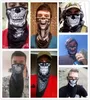 Bandanas Breathable Sport Skull Face Bandana Half Printed Mask Ski Reusable Tube Scarf Fishing Hiking Running Neck Gaiter Cover Men Women