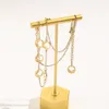 Collier pendentif cercle F au Design classique, or 18 carats, en acier inoxydable, bijoux pour femmes, cadeau 270u1619726