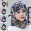 Beanie/Skull Caps Winter Women Faux Fur Hats Colorful Flowers Autumn Warm Hat Soft Windproof Snowproof Thicken Plush Clothing Accessories Pr