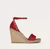 Lyxmärken kalvskinn läder sandal ankelrem wedge Caged Wedge espadrille svart nude brun High Heels äkta läder Hög klack Med Box 35-43