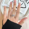 925 Sterling Silver Rings One Carat Wedding Rings Luxury Jewely 5A Cubic Zirconia För Kvinnor Fashion Diamond Designers Ring Anniversary Present Storlek 5-9 med låda