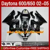 OEM Bodywork For Daytona 650 600 CC 600CC 650CC Daytona600 02 03 04 05 Body 132No.165 Daytona Black Grey 600 2002 2003 2004 2005 Daytona650 2002-2005 ABS Fairing Kit
