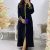 Robes décontractées Hijab Jellaba robe femmes broderie florale à capuche à manches longues dubaï caftan marocain 2022 été mode élégant Maxi