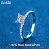 12CT Princess Cut Engagement Ring VVS D Colorless Solitaire Diamond Promise Bridal Ring For Women Wedding Jewelry 220813