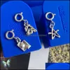 Charms Jewelry Findings Components 925 Sier Product A Letter Five Pointed Star Ader Error Earrings Pendant Drop Delivery 2021 Res8E