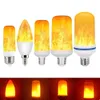 Lâmpada de chama LED E27 E26 E14 E12 Efeito de chama leve Efeito Fire piscando emulação 3W 5W 7W 9W decorativo AC85-265V