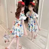 2022 Fashion Girls Dress Summer Cute Casual Kids Princess Dresses Costumes Children Party Clothes Vestidos Teen 4 6 8 10 12 år G220518