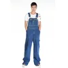 Men's Jeans Men's Men's Overalls Jumpsuit Large Size Strap Straight Pants Blue Plus Work Clothes More Sizes 30-48 50Men's