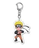 20pcs / Alot Anime Narutos Cartoon Keychain Acrilico Uchiha Sasuke Double Sided Trasparente Catena chiave Gioielli per fan Regali AA220318