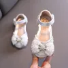 Sepatu Anak Perempuan Baru Putri Mutiara Kupukupu Berlian Imitasi untuk Tunggal Tari Pesta 220611