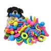 10pcsランダムに子犬のペットおもちゃのための小さな犬のための犬のおもちゃの歯へのゴム抵抗