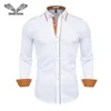 Chemises décontractées pour hommes Chemise à manches longues pour hommes Dress Up Professional White Slim Fit Solid Color Men Business ShirtMen's