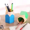 Pencil Stub Shape Pen Case Plastic Colorful Pencils Holders Makeup Brush Stationery Storage Holder Desktop Storages Bucket BH7009 TYJ