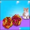 Cat Toy Tin Foil Colorf Ring Paper Shiny Interactive Sound Ball Crinkly Balls Cats Toys Pet Play Vtky2351 Drop Delivery 2021 Supplies Home