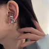 Przypnij śrubowy projekt mody modne metalowe kwadratowe kolczyki dla kobiet geometryczne frędzle bez przekłuczania chrząstka ucha biżuterii