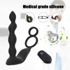 Double pénétration Anal Sex Toys pour couples Gode Pénis Anneaux Vagin Anal Plug Vibrateur Prostate Masseur Masturbateur Pour Hommes 220412