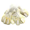 500 PCS price tag tie string display label 23x13mm chic Jewelry White Tie-on Paper Label Handwritten With Cotton Rope