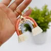 Keychain Woven Rainbow Car Tassel Keyring Holder Bag Wallet Purse Decor Art Rainbow Key Chain Jewelry Gifts Dropship