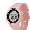 Moda Mulheres assiste Digital 5bar Silicone à prova d'água Almear luminoso despertador Ladies Wristwatch Girls Relogio feminino