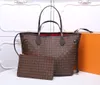 designer luxury shopping bag 2pcs / set women's handbag with wallet high quality leather fashion new bags women's handbags 40995