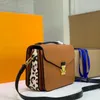 Women Small Square Bag Top Quality Leopard Crossbody Bag Purse Genuine Leather Handle S-Lock Shoulder Bags Removable Strap Wallets Fashion Handbag