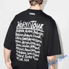 Siyah 2022 High Street Vetements T-Shirt Moda Kadın Kadın Büyük Boy Out Tee Nakış VTM Graffiti Mektup Baskı Üstü