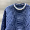 New AOP jacquard letter knitted sweater in autumn / winter 2022acquard knitting machine e Custom jnlarged detail crew neck cotton csgss5gvy