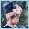 Accessoires De Cheveux Bébé Fille Bandeau Grand Arc Bandeaux Diy Bowknot Nouveau-né Turban Solide Large Head Wrap Infant Headwear 34 Couleurs Bt666 Dhcpf