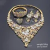 Afrikanska Smycken Charm Kvinnor Butterfly Halsband Örhängen Armband Dubai Guldfärg Jewellry Set för Kvinnor Bröllop Bröllop