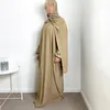 Vêtements ethniques Abaya dubaï turquie musulman Hijab Robe caftan marocain pour les femmes vêtements de prière islamique Jilbeb Robe Longue Priere A220Q