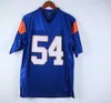 Football Jerseys 7 Alex Moran 54 Thad Castle Football Jersey Blue Mountain State BMS TV Show Goats Double Stitched Name and Number Top Quality