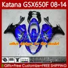 Fairings för Suzuki Katana GSX-650F GSXF650 GSXF-650 GSX650F 2008 2009 2010 2011 2012 2013 2014 Bodywork 120NO.43 GSX 650F GSXF 650 08 09 10 11 12 13 14 Kroppsilver svart