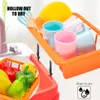 Doki Toy Kitchen Children Lavatore di lavastoviglie Simulazione Toy Simulazione Dispenzzinamento Tavolo da lavaggio elettrico Circulanti Tavolo da gioco per bambini Giochi di gioco 220725